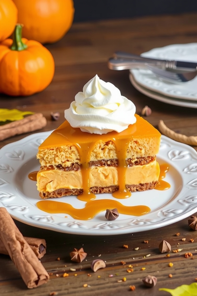 creamy pumpkin cheesecake delight