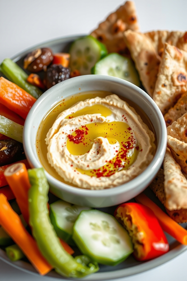 creamy roasted garlic hummus