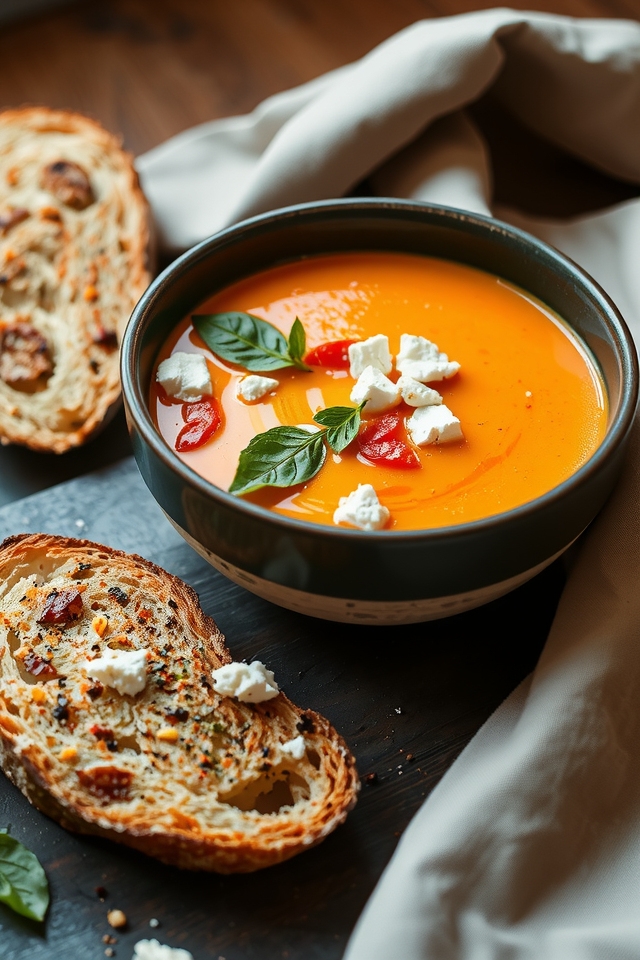 creamy roasted red pepper soup