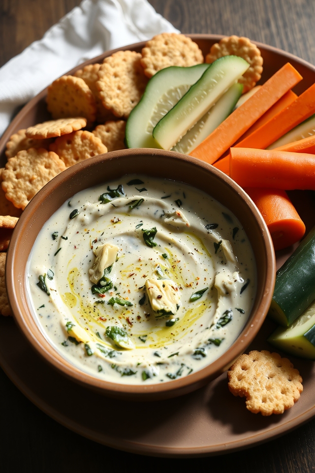creamy spinach artichoke dip