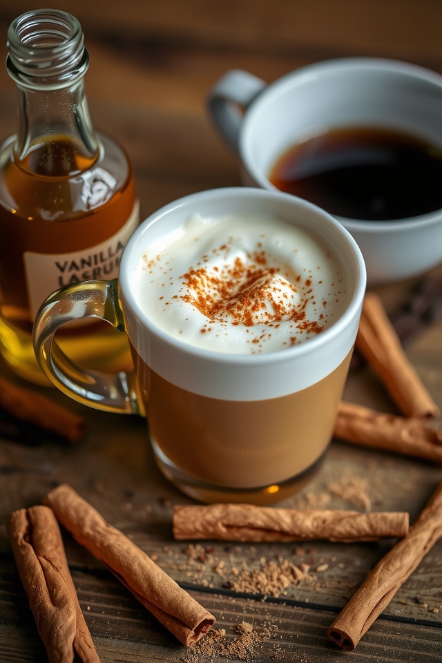 creamy vanilla cinnamon cappuccino