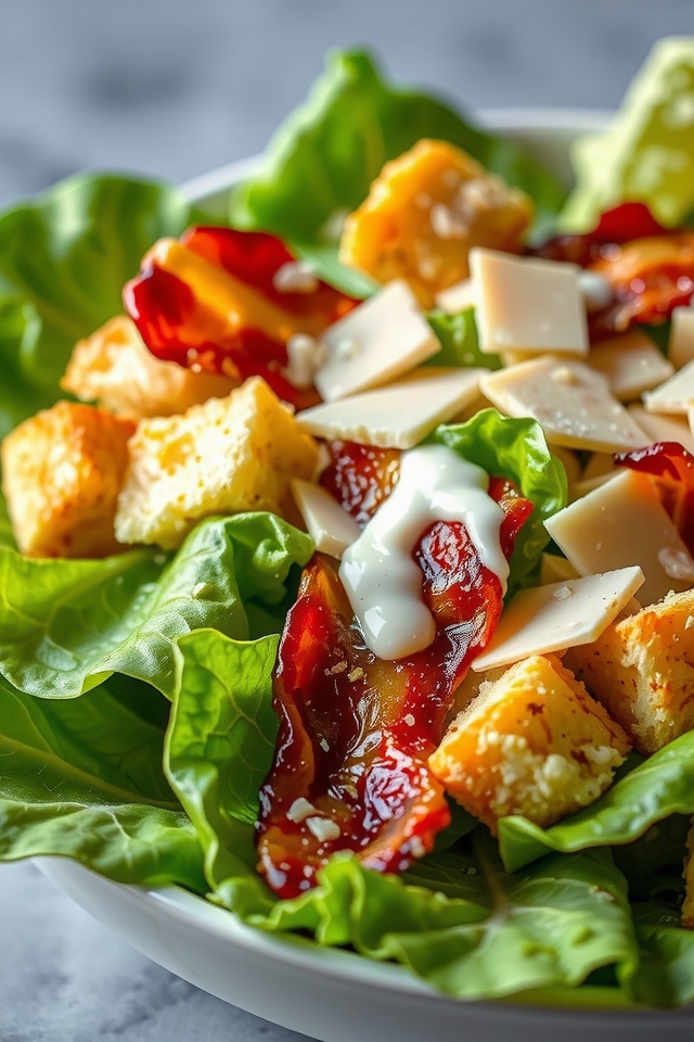 crispy bacon caesar salad