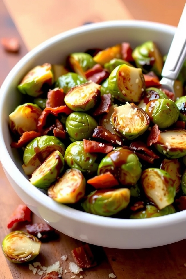 crispy bacon roasted sprouts