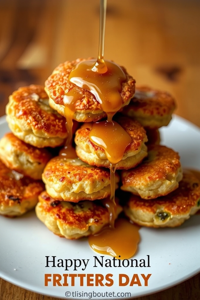 crispy banana fritters with honey