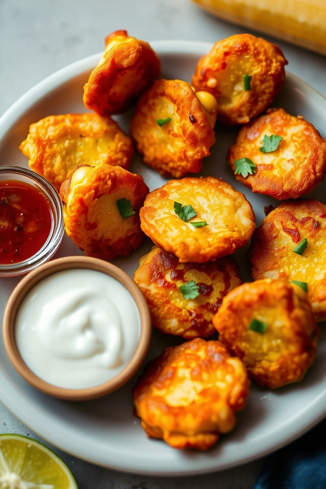 crispy corn fritters delight