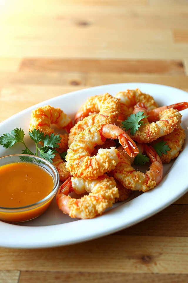 crispy parmesan coated shrimp