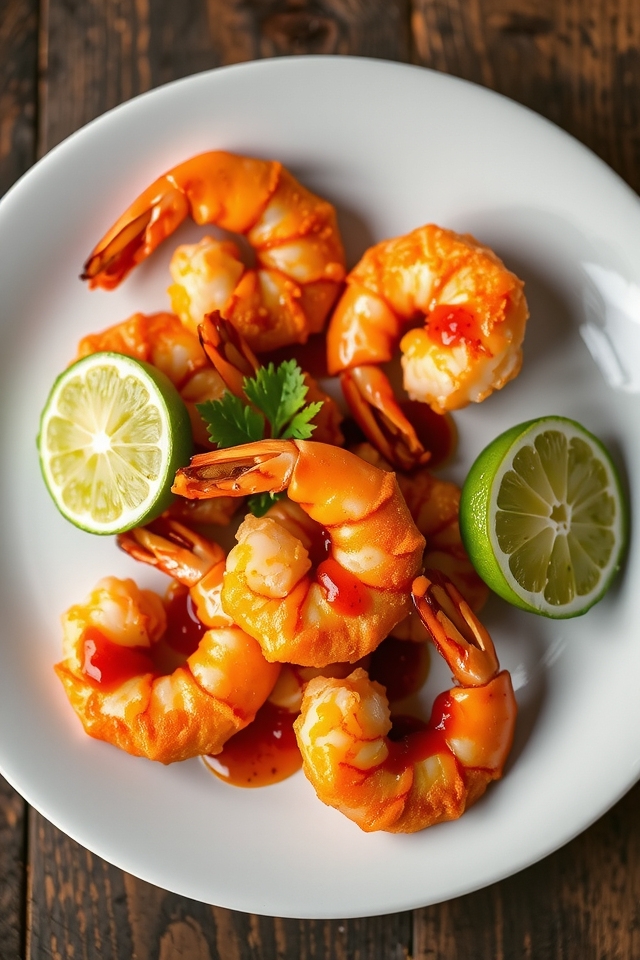 crispy shrimp with sweet sauce