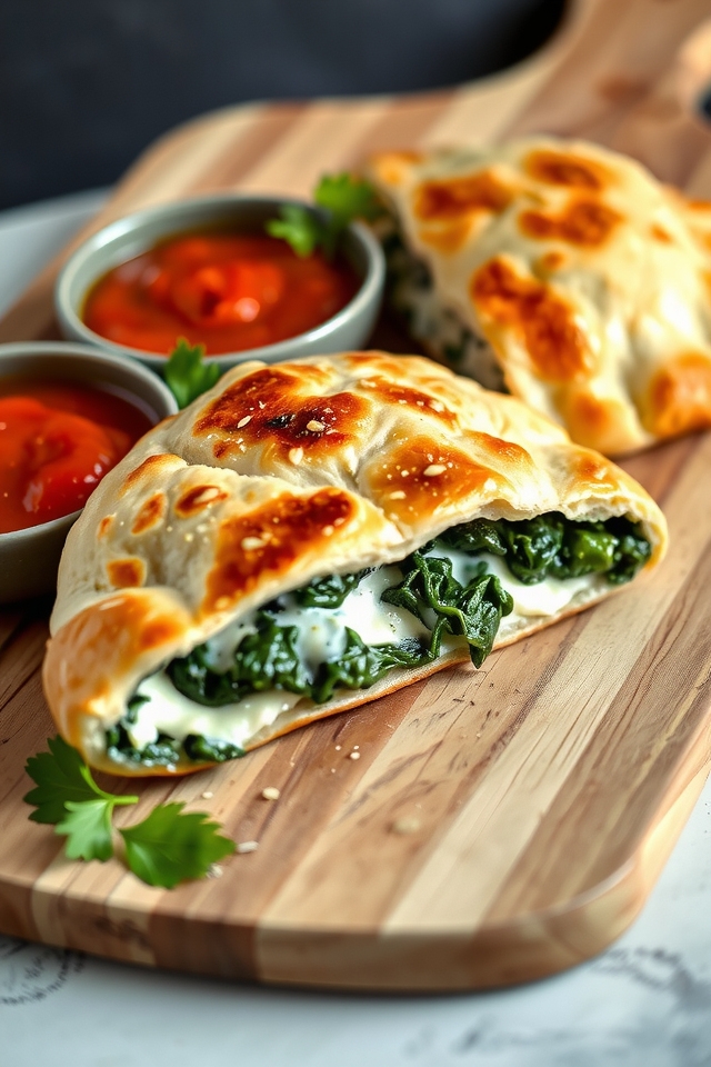 crispy spinach ricotta delight