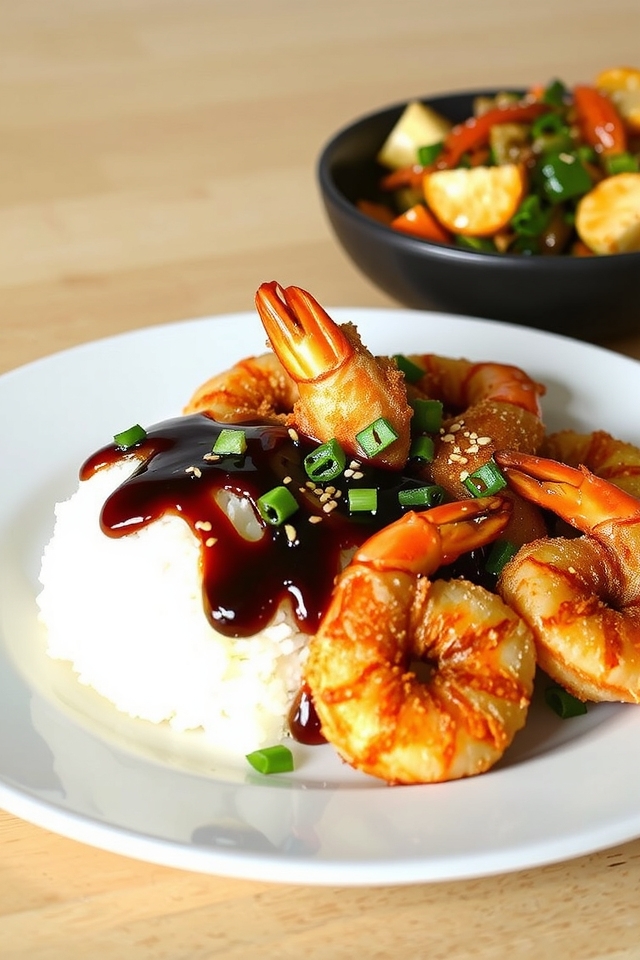 crispy teriyaki shrimp delight
