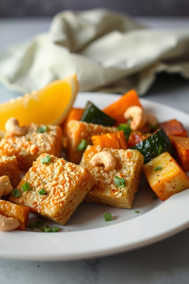 crunchy cashew tofu delight