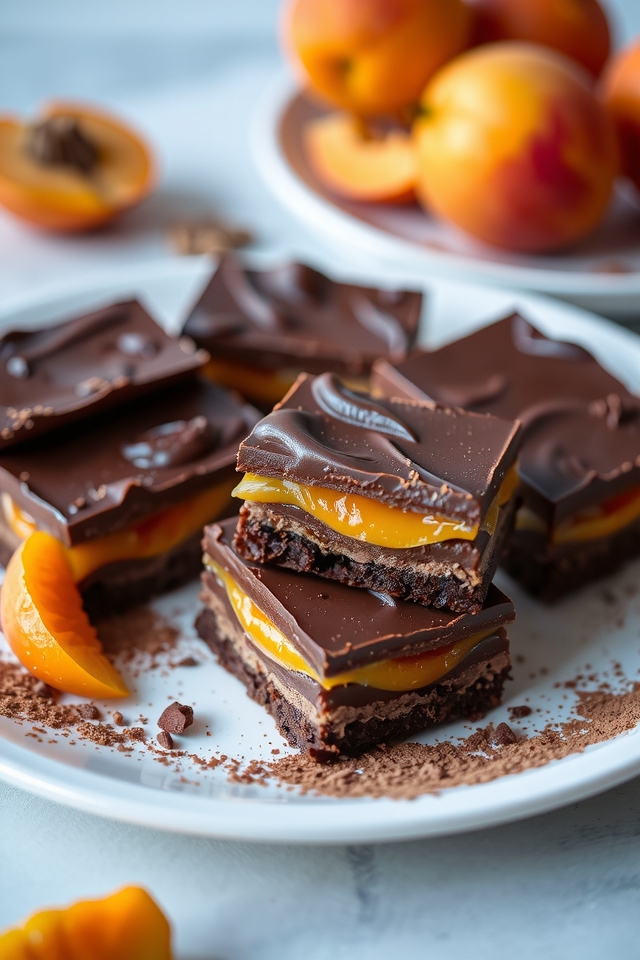 decadent chocolate apricot bars