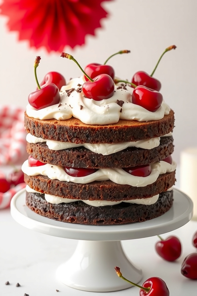 decadent chocolate cherry layers