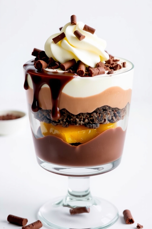 decadent chocolate layered parfait