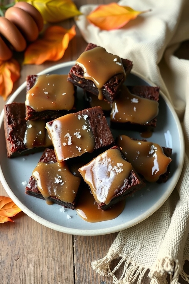 decadent salted caramel brownies