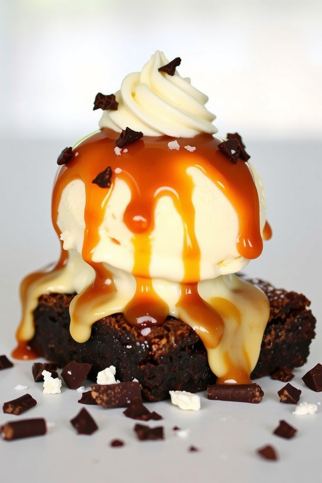 decadent salted caramel sundae