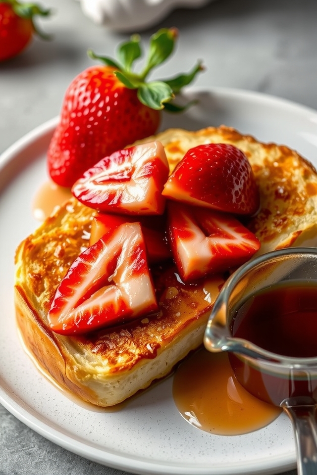 decadent strawberry cheesecake toast