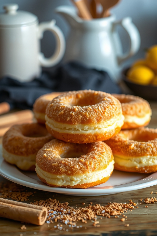 delicious homemade cinnamon donuts