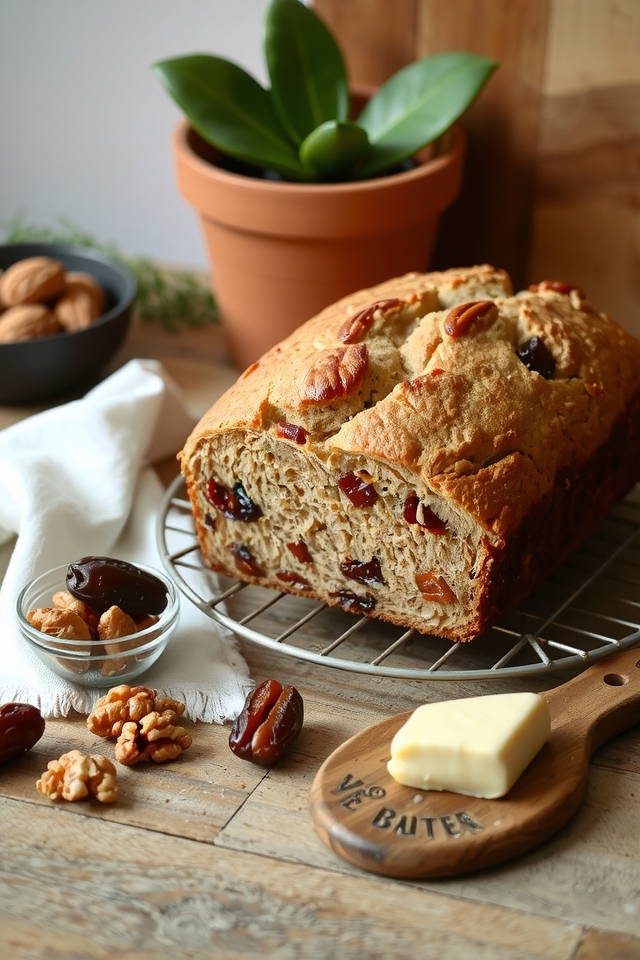 delicious plant based date nut bread