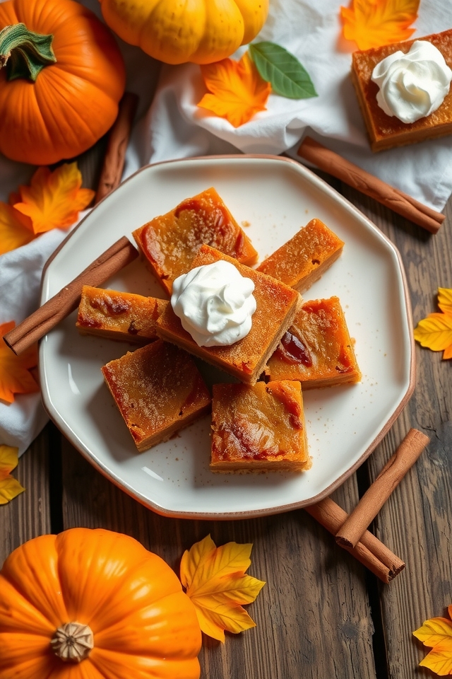 delicious pumpkin pie bars