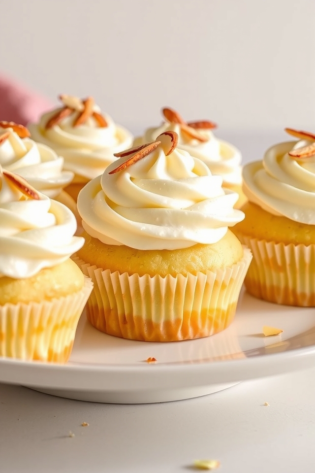 delightful vanilla almond cupcakes