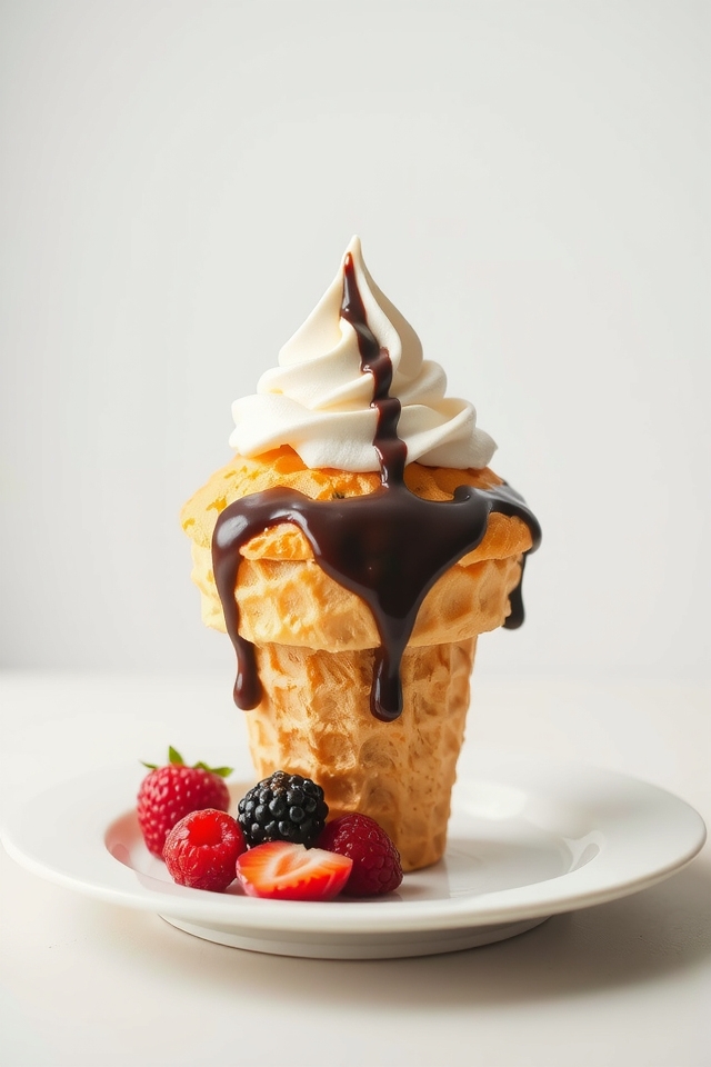 delightful vanilla cream cones