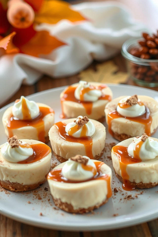 fall inspired mini cheesecakes