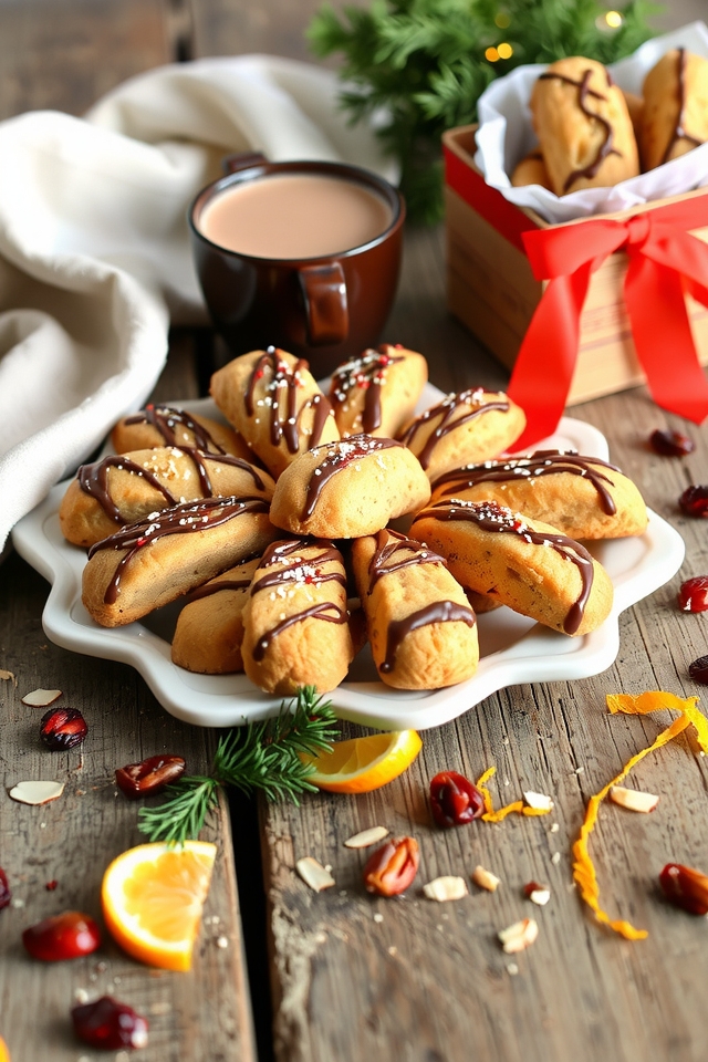 festive flavored twice baked cookies