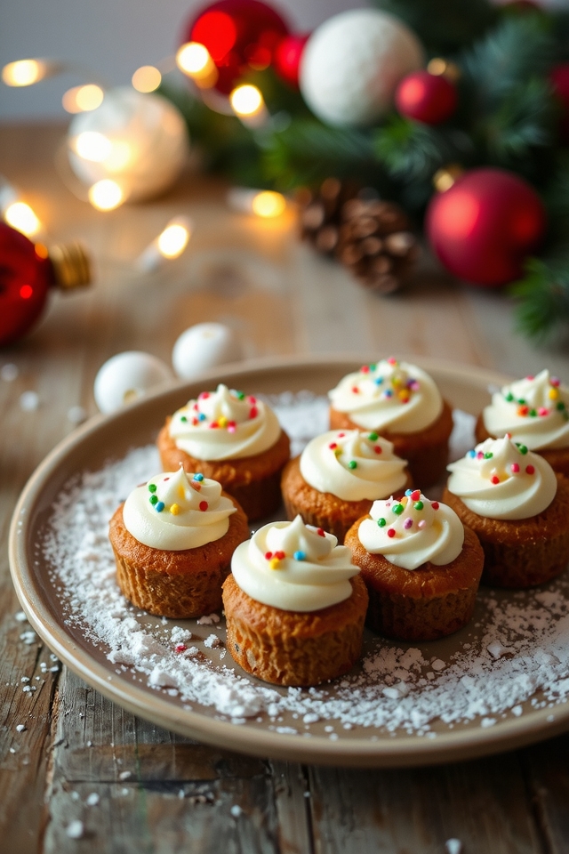 festive gingerbread cake bites