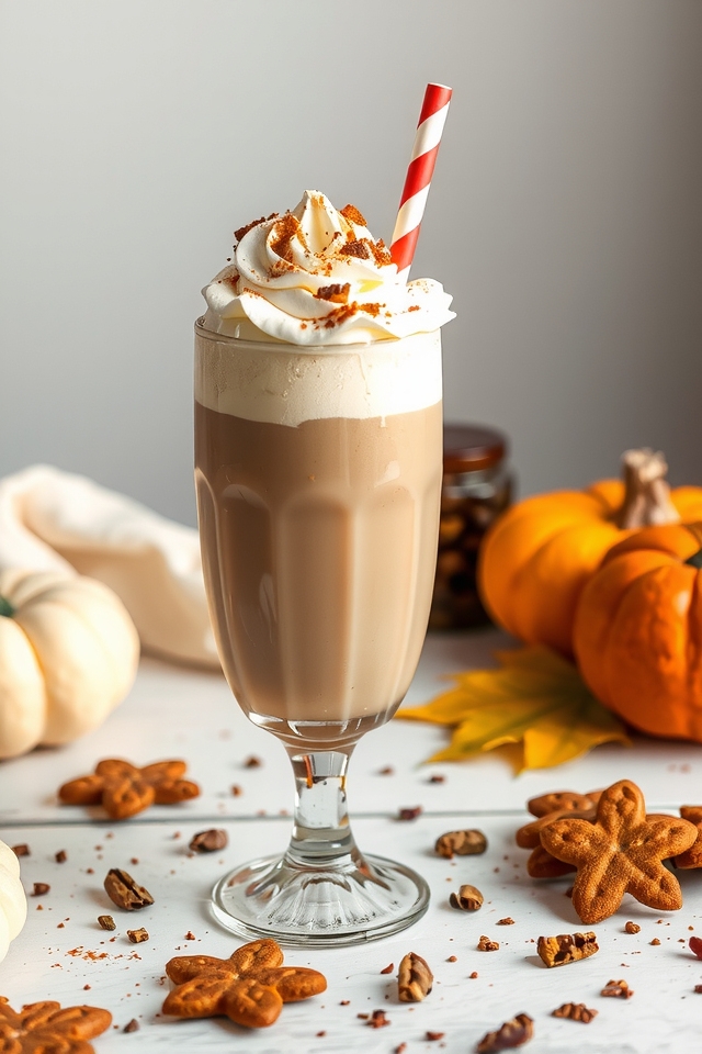 festive gingerbread milkshake delight