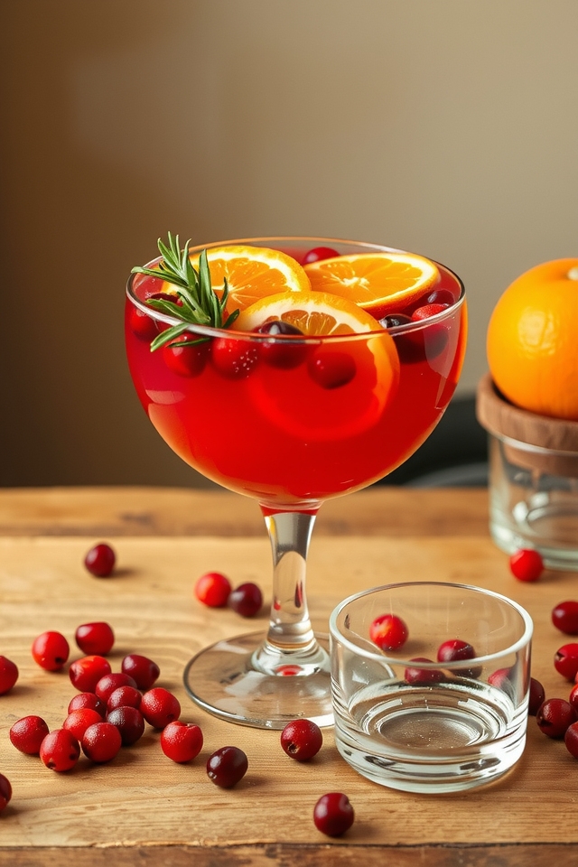 festive non alcoholic cranberry punch