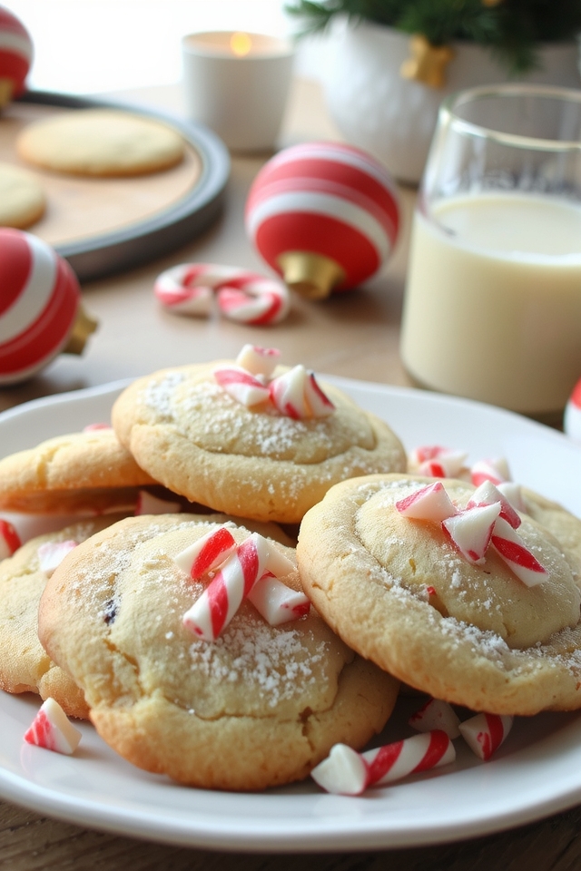 festive peppermint candy cookies