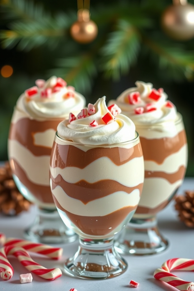 festive peppermint chocolate mousse