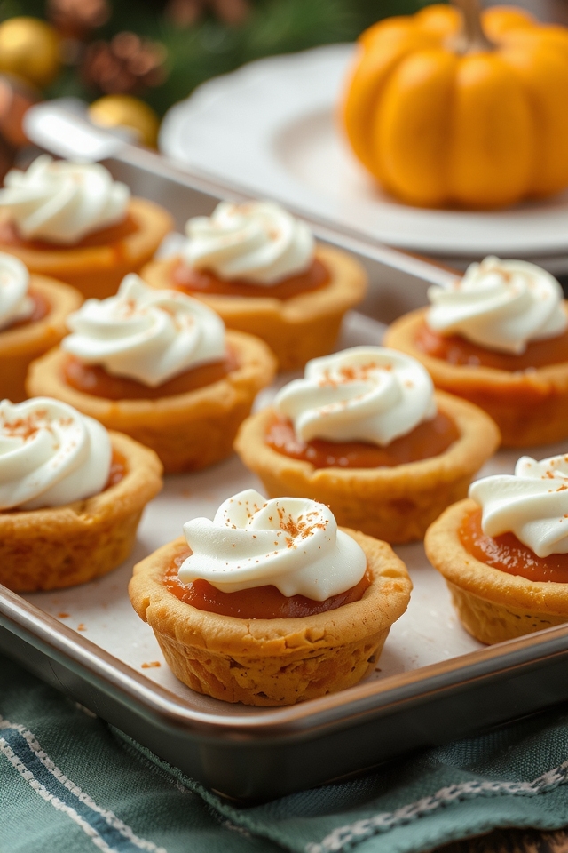 festive pumpkin pie cups