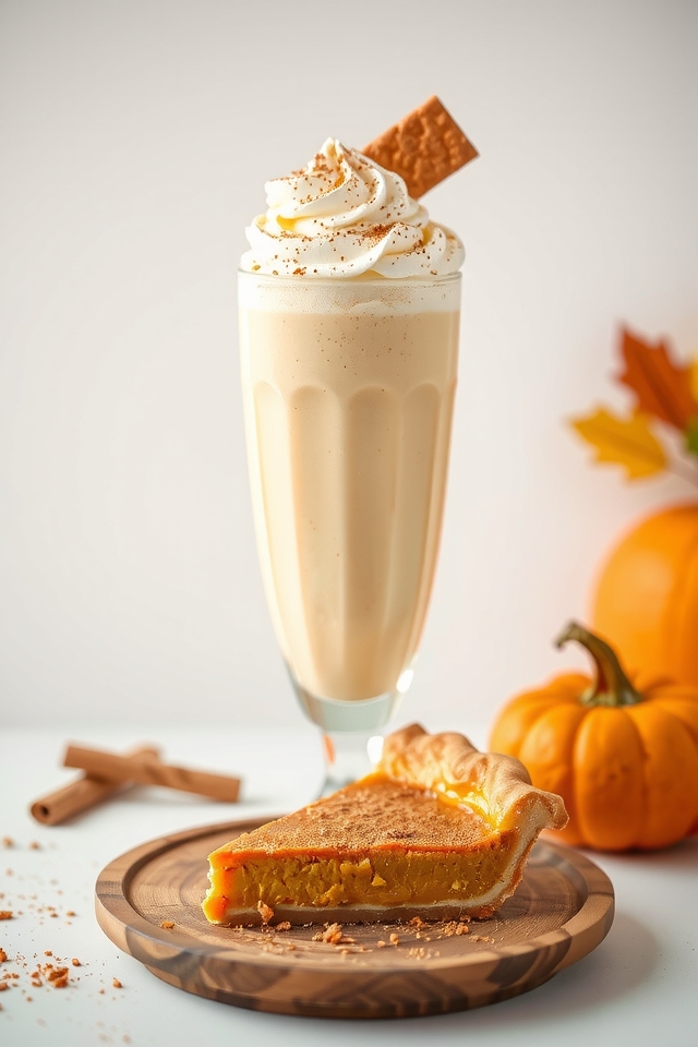 festive pumpkin pie milkshake