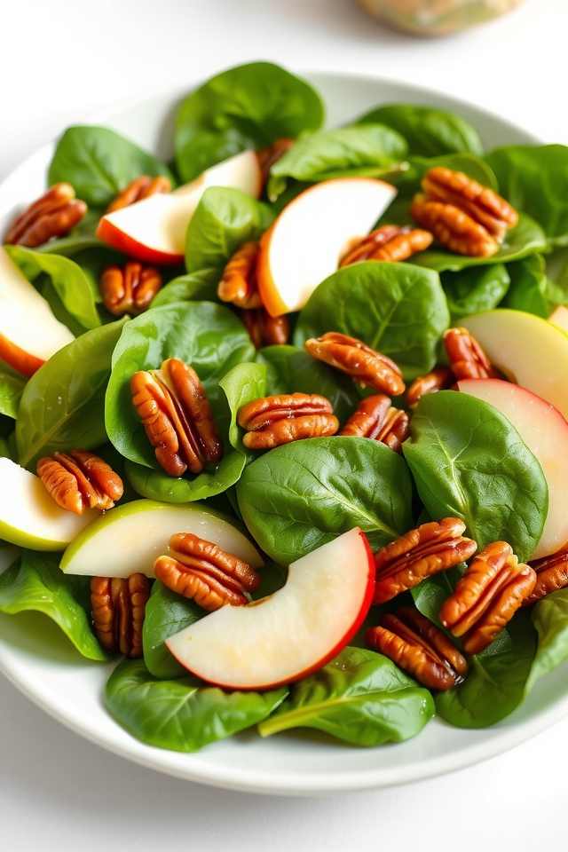 festive spinach apple salad