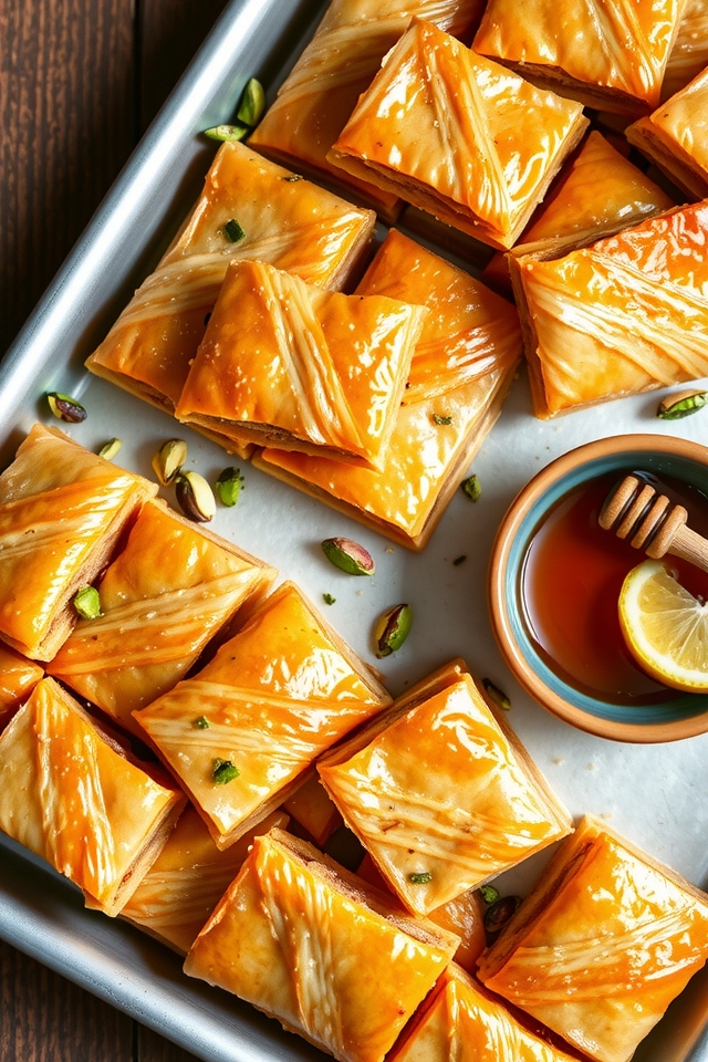 flaky pistachio dessert delight