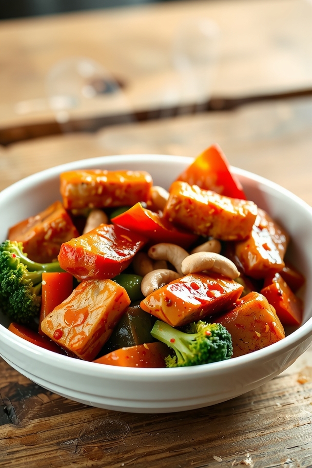 flavorful chicken cashew stir fry