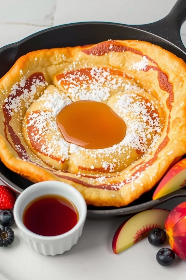 fluffy pancake with syrup