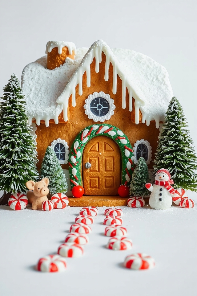 frosted gingerbread house decorations