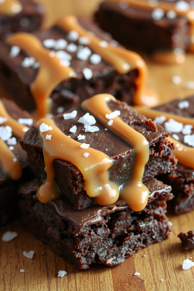 fudgy brownies with caramel