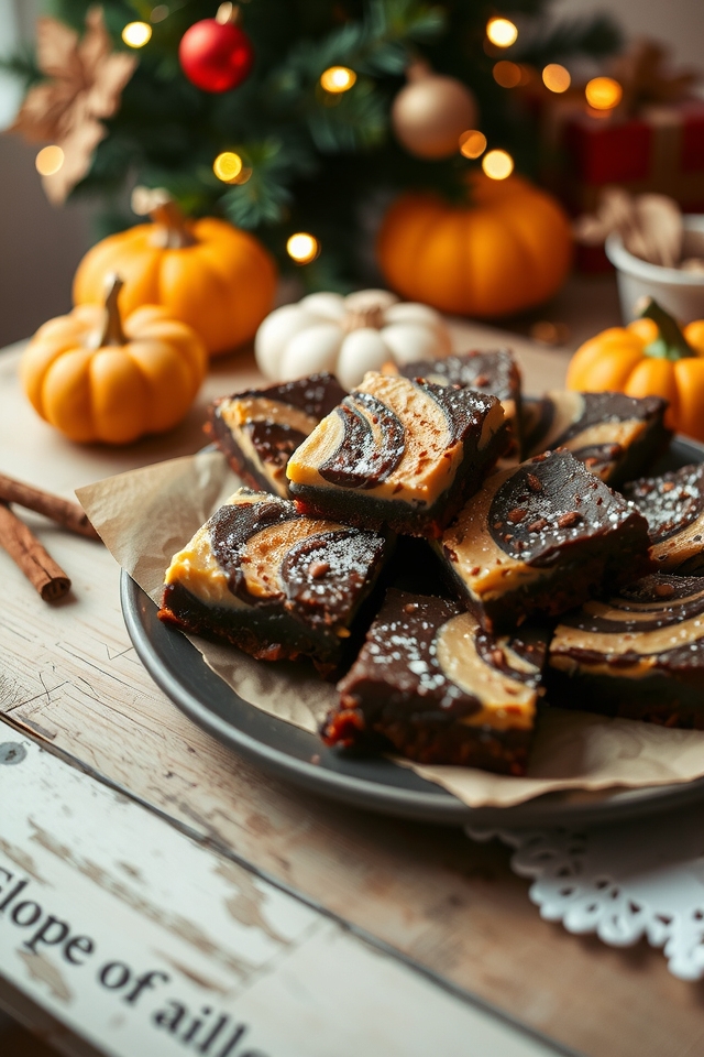 fudgy pumpkin spice brownies