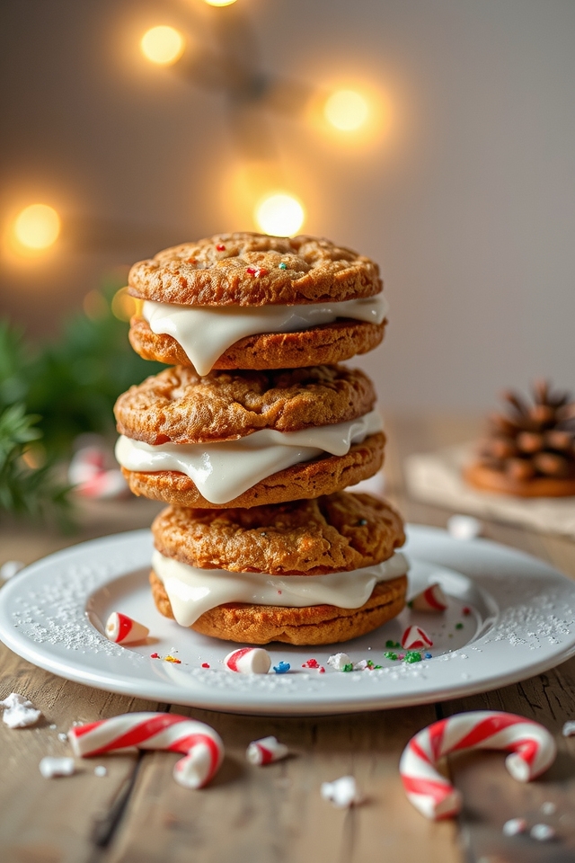 gingerbread biscuit sandwich treat