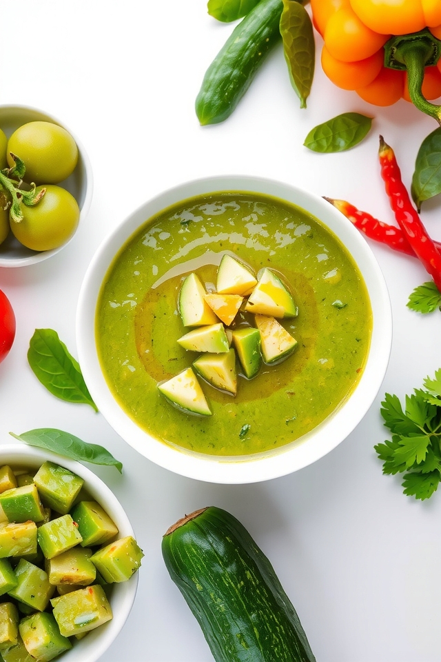 green tomato chilled soup