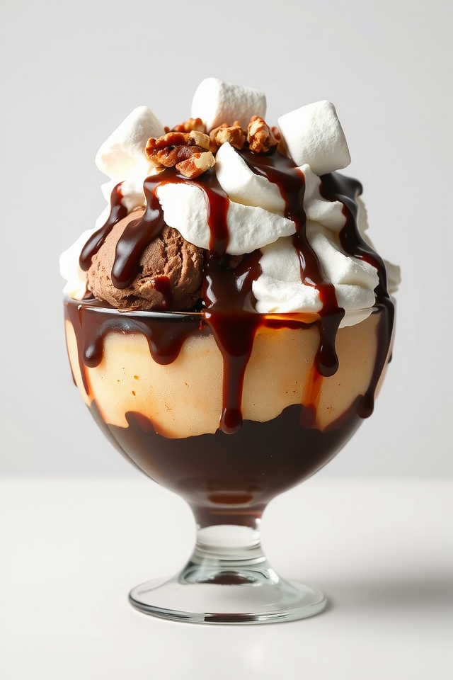 heavenly chocolate nut sundae