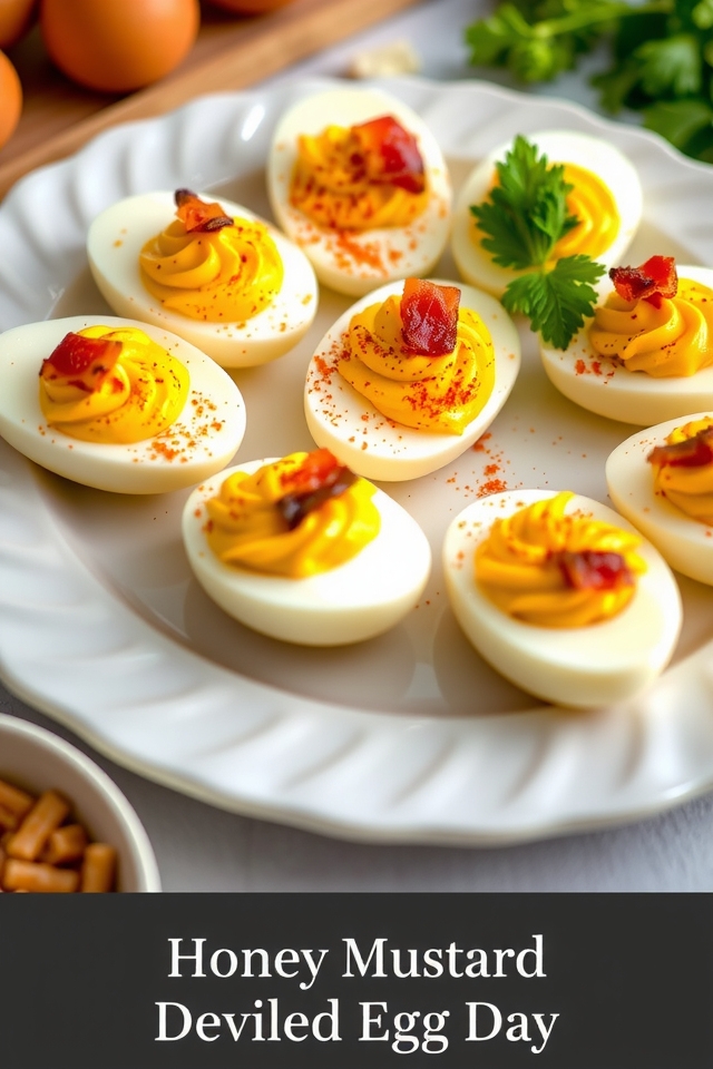 honey mustard deviled eggs