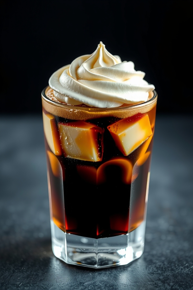 iced espresso topped vanilla cream