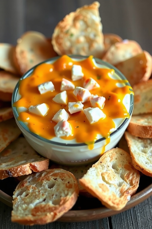 indulgent warm crab dip