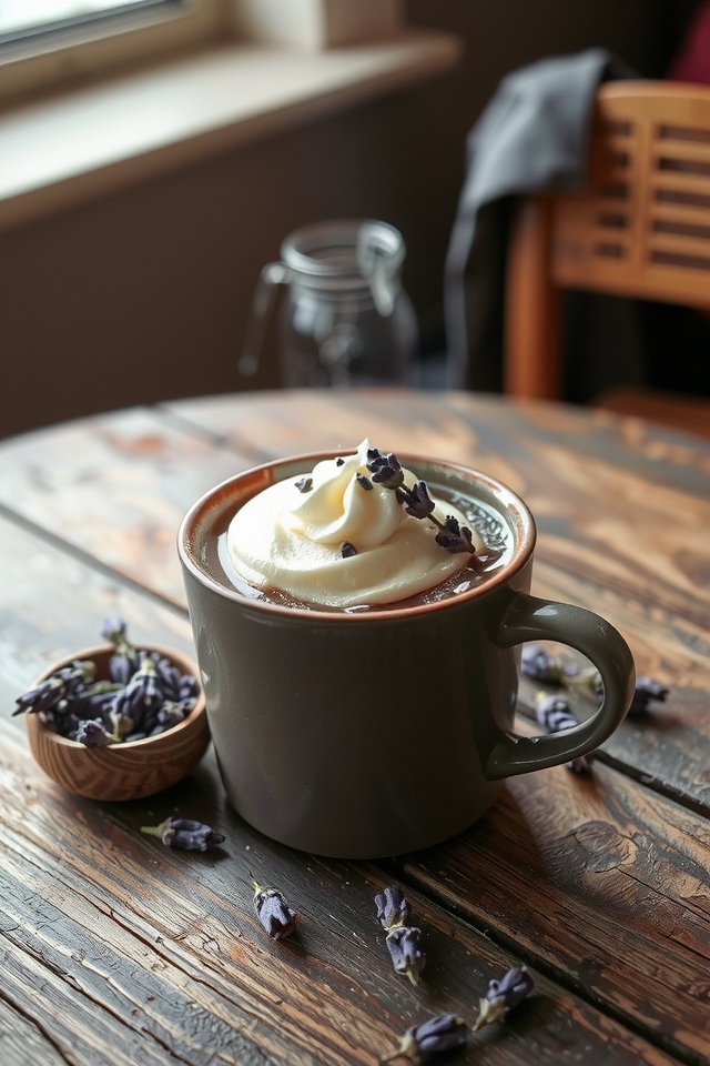 lavender infused hot chocolate bliss