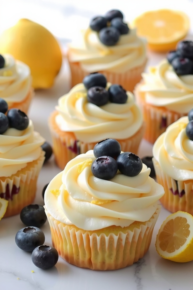 lemon blueberry cupcake delight