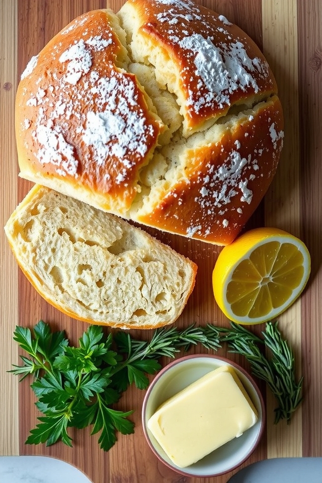 lemon herb homemade bread